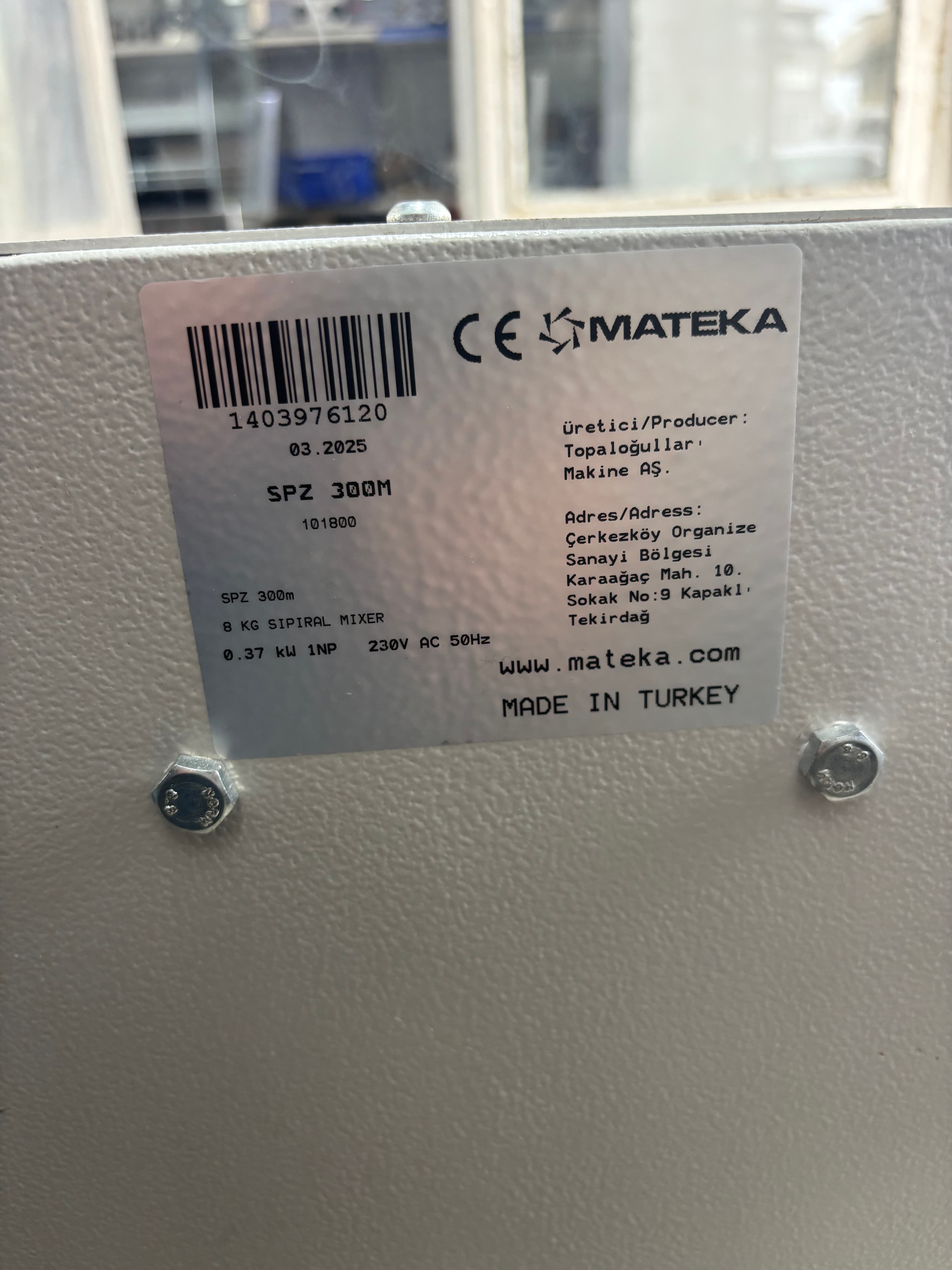 Sıprail mikser 8 kg 8