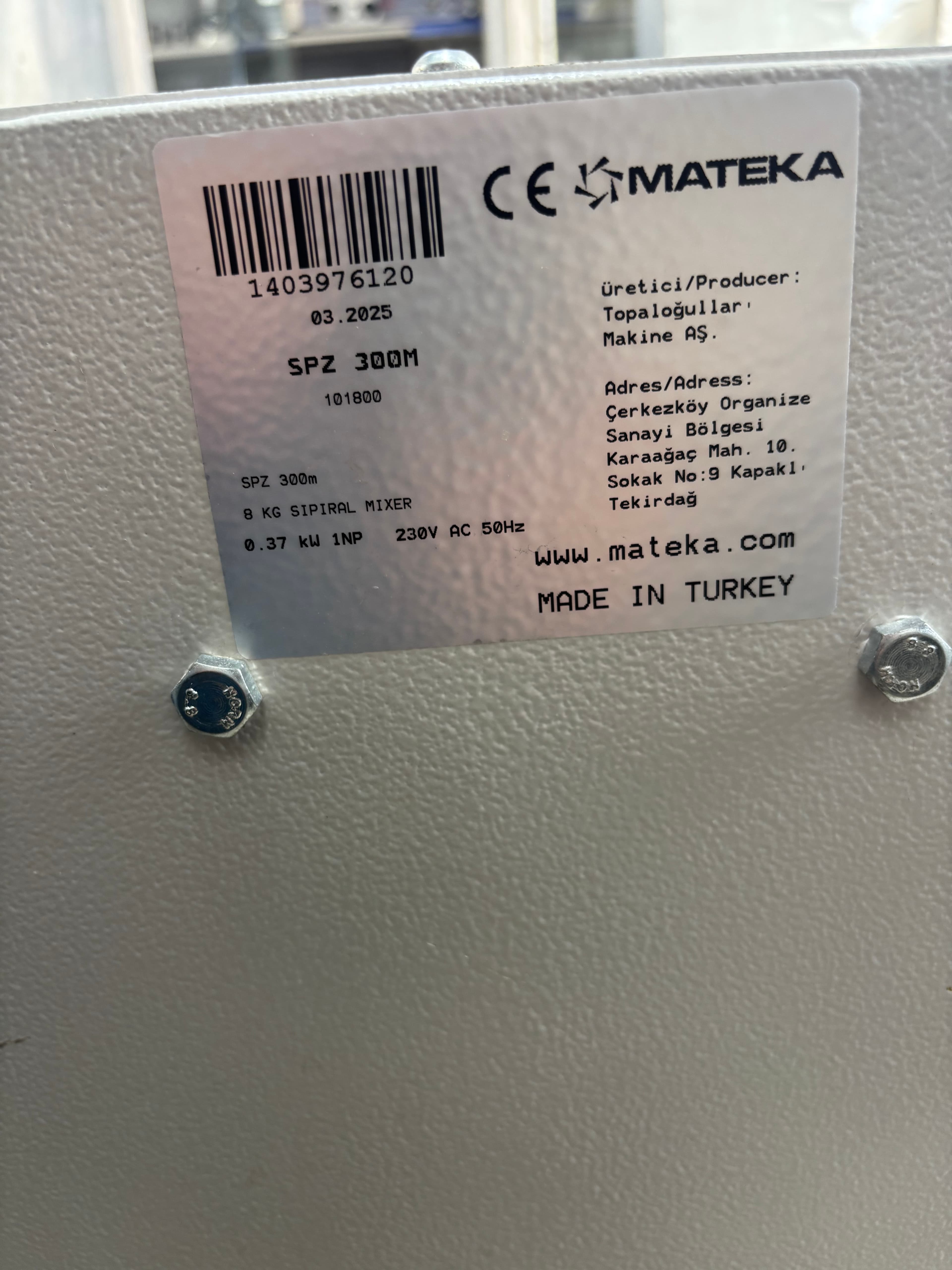 Sıprail mikser 8 kg 9