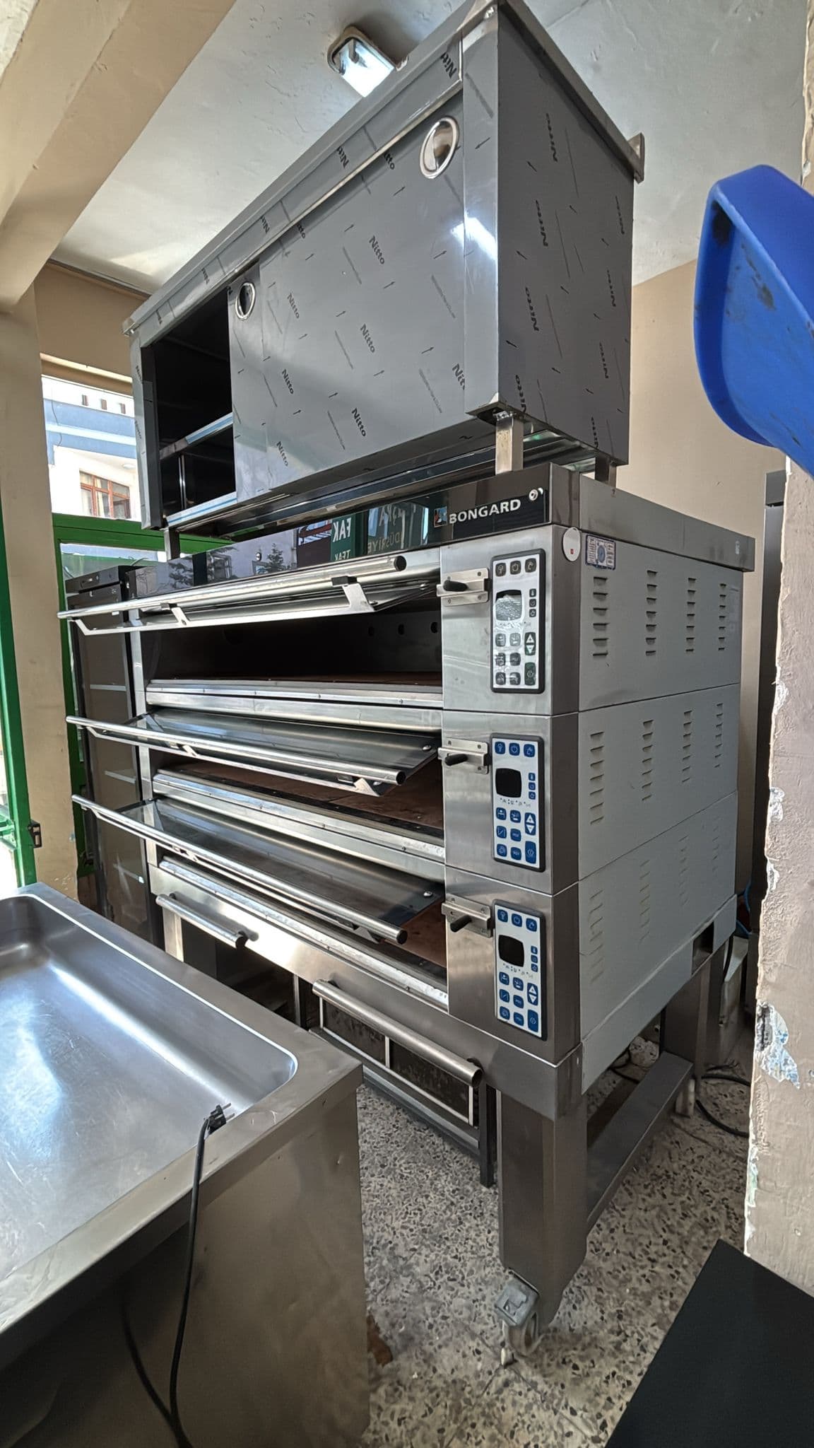 Taştabanlı fırın bongart 3 katlı iç 145/85/ dış 180/100/180